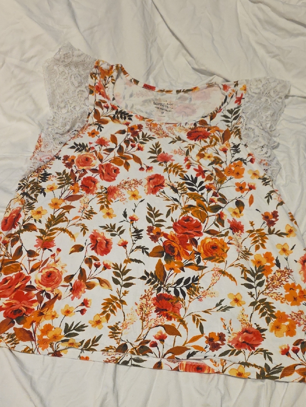 Torrid Super Soft Lace Floral Top 0x